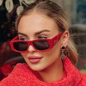 Retro Vintage Rectangular Sunglasses 